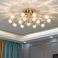 light luxury living room ceiling lights atmospheric crystal lamp modern minimalist master bedroom restaurant lamparas kitchen