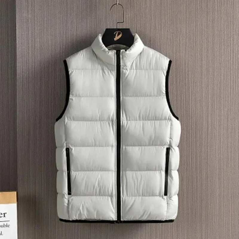 Casaco ultraleve sem mangas para colete masculino jaqueta ultra fina e leve quente de inverno pato casacos