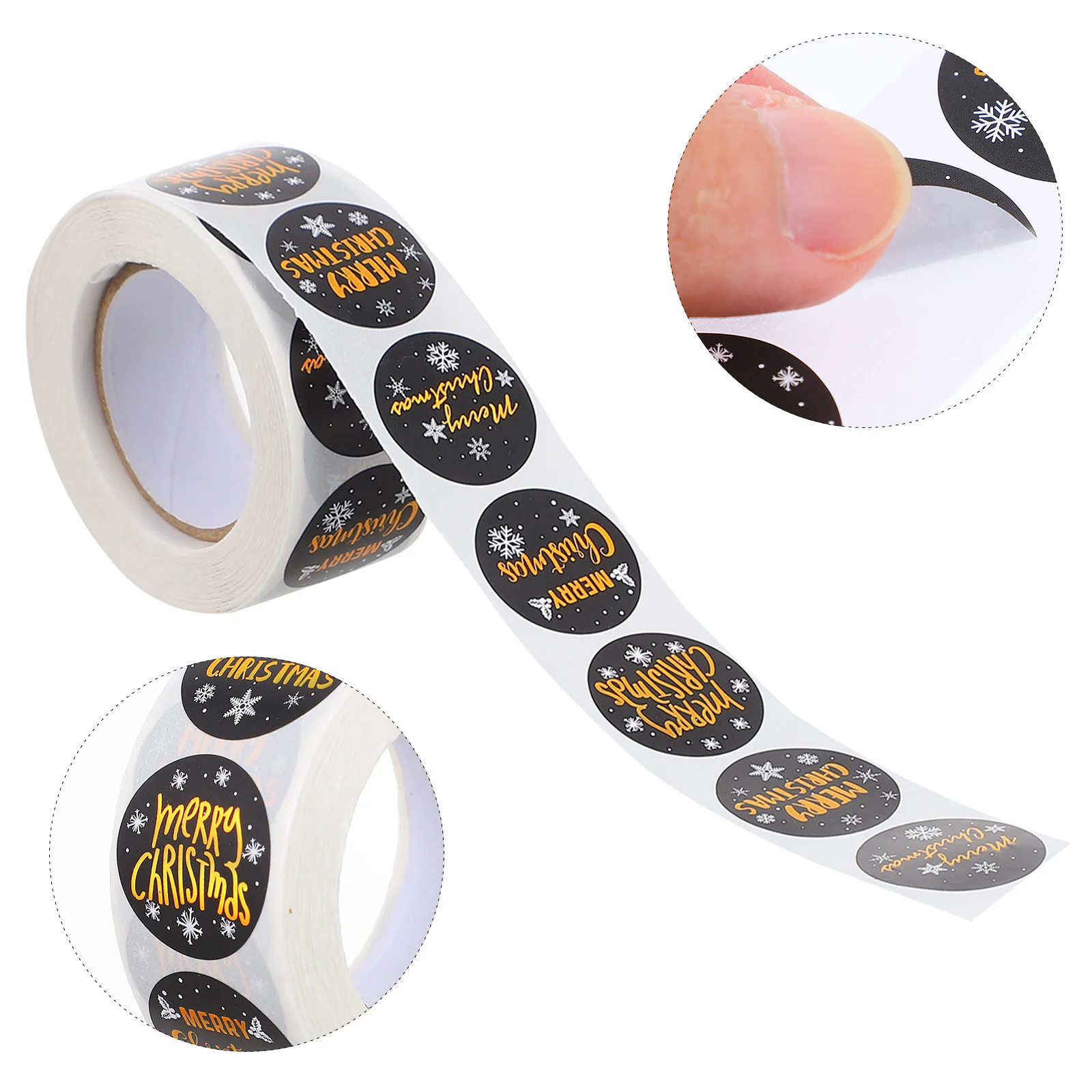 

Christmas Stickers Gift Sticker Envelope Present Holiday Favor Tags Name Snowflakestag Label Packing Stationery Decor Window