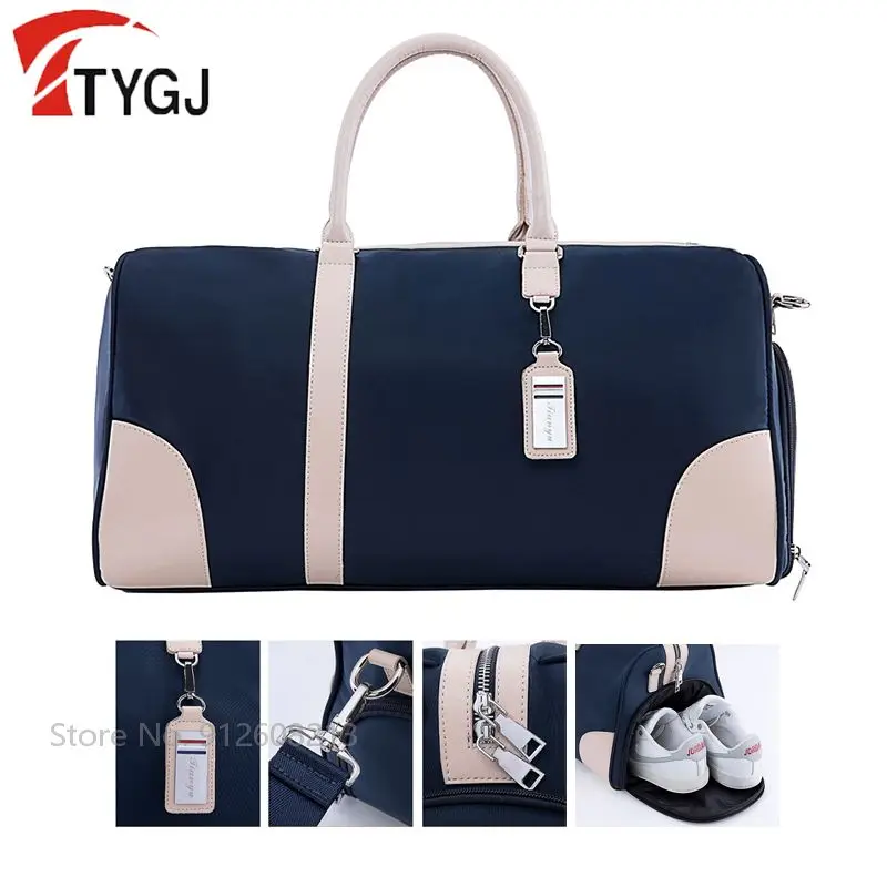 TTYGJ Golf Bag Men Big Capacity Golf Clothing Bag Women Ultra-light Anti-wrinkle Shoes Bags with Shoulder Belt Portable Handbag