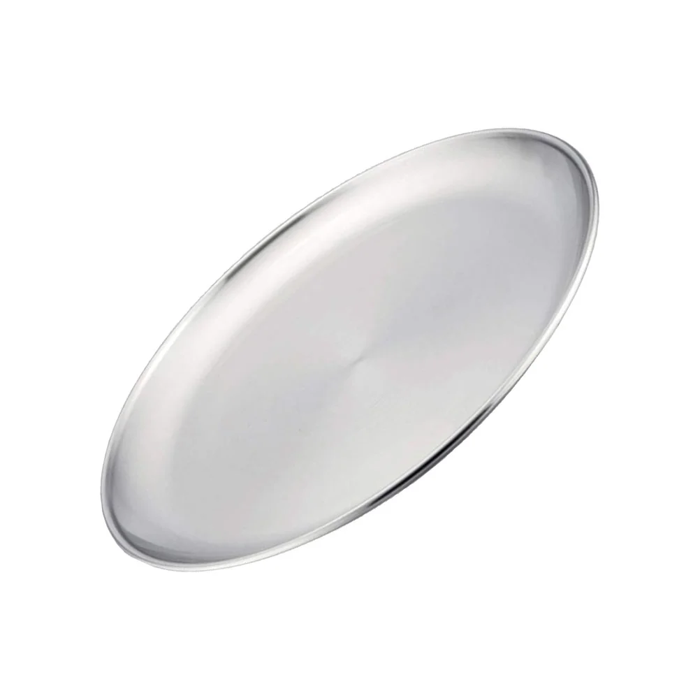 

Серебряный поднос, 1 шт., круглый поднос, тарелка из нержавеющей стали, Сервировочная тарелка для отеля, домашнего банкета