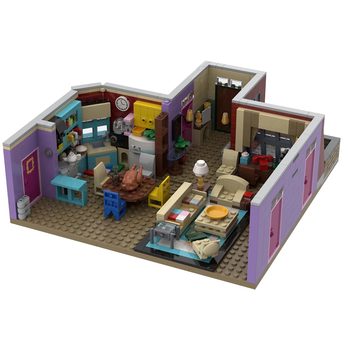 

MOC-29532 894 шт. друзья, телевизионная серия, блок для строительства комнаты Monica'S, игрушка-By MOMAtteo79