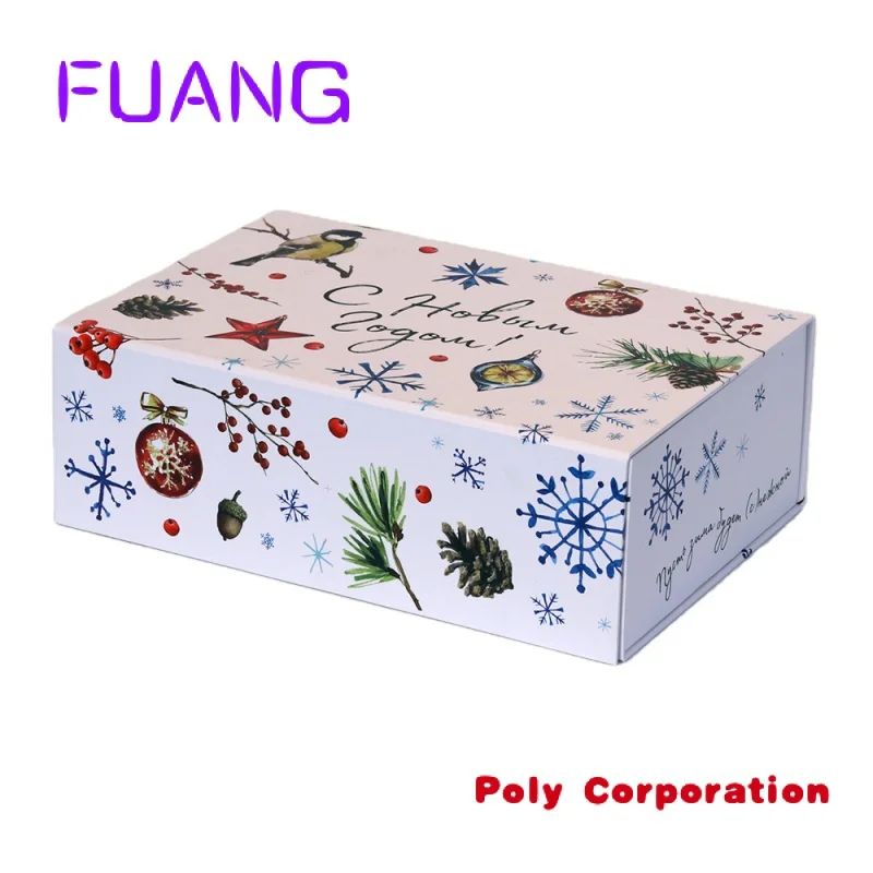 China supplier wholesale Christmas cardboard magnetic gift boxes for packagingpacking box for small businesse