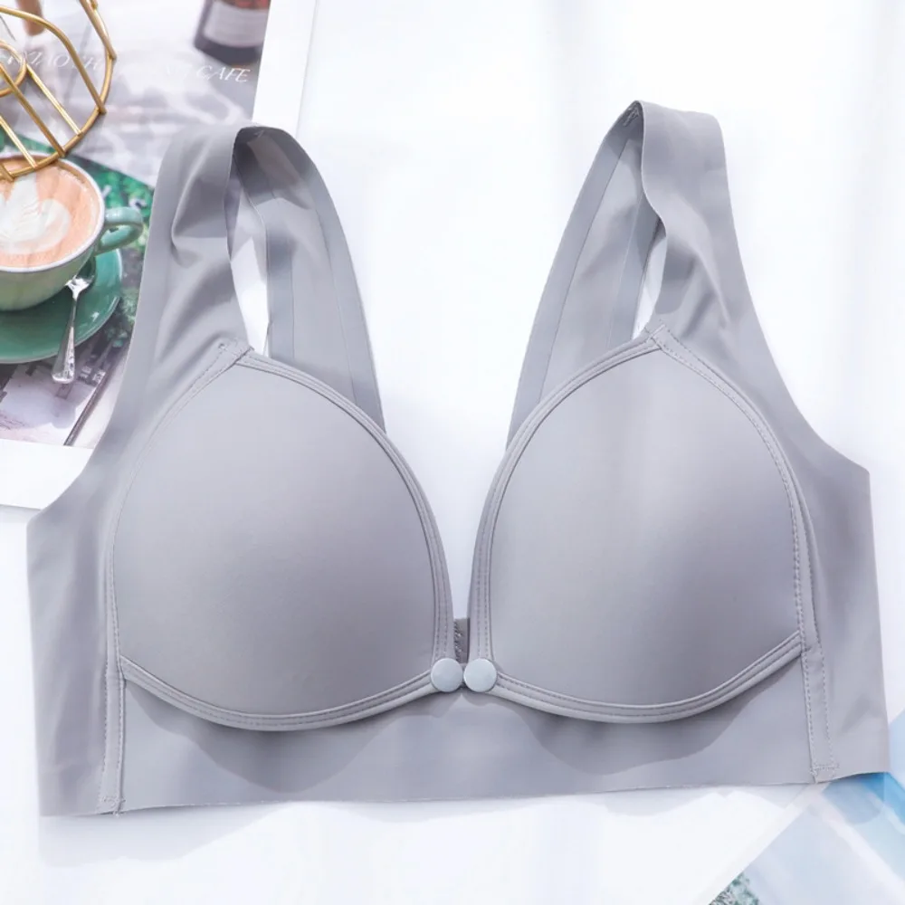 Удобные беспроводные бюстгальтеры пуш-ап на пуговицах спереди бюстгальтер