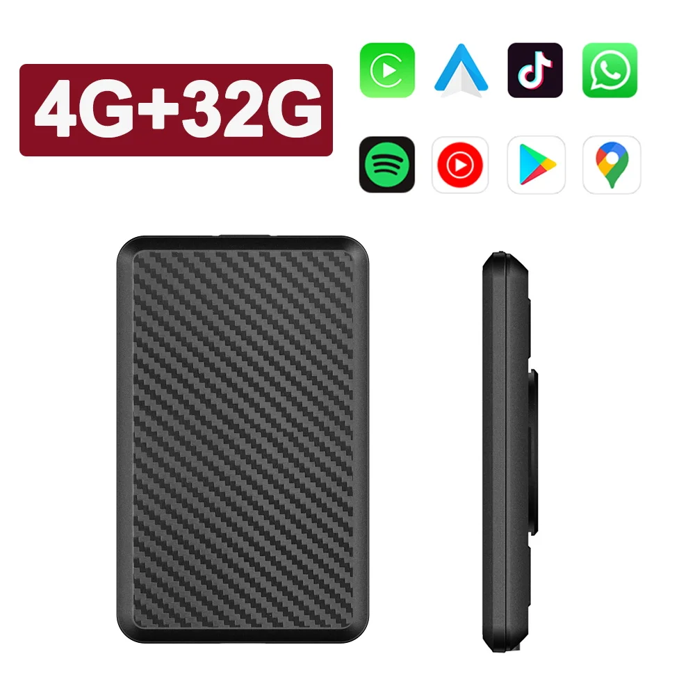 

ТВ-приставка Android 14 AI С Беспроводным Адаптером CarPlay Android Auto Для Netflix YouTube Spotify WhatsApp Smart Ai Carpla...