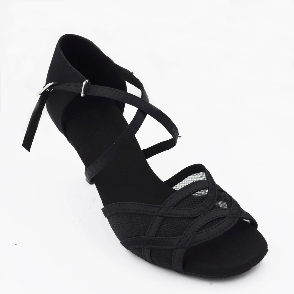 Туфли женские атласные для бальных танцев бальные туфли с открытым носком сальсы