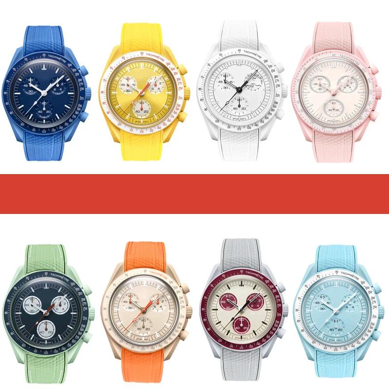 Ремешок для часов Omega X Swatch Joint MoonSwatch Seamaster 300 мужчин и женщин 20 мм резиновый