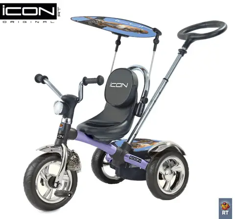 3-х кол. велосипед Lexus trike original ICON 4 колеса EVA+маленькое сиденье, цвет silver-blue puma - изображение
