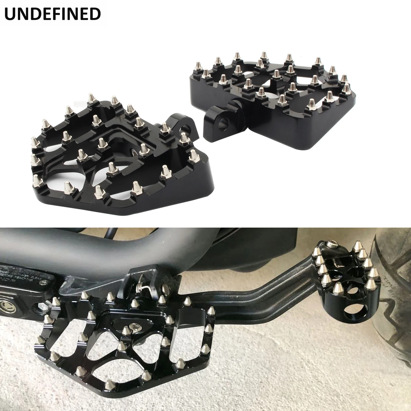 

MX Foot Pegs Pedals Wide Footrests Floorboards For Harley Sportster XL883 Dyna FXDF Softail Touring Road Street Glide Road King