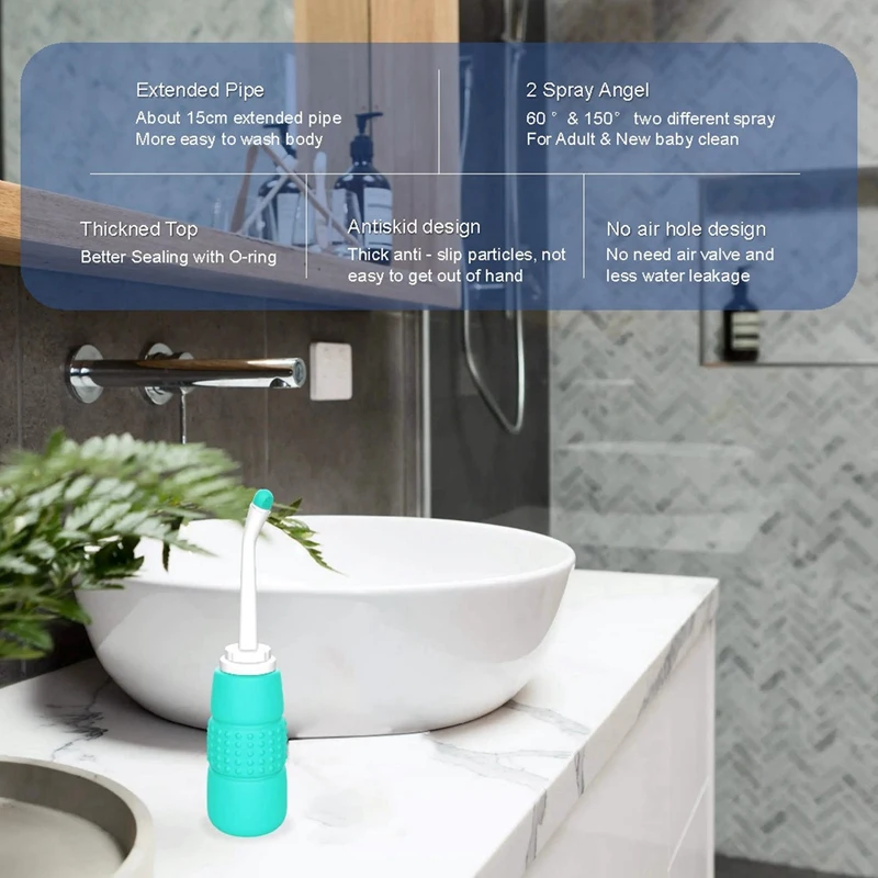 

4X Upgraded 350Ml Portable Travel Handheld Bidet Sprayer Personal Cleaner Hygiene Bottle Spray Washing Tool For Pregnant
