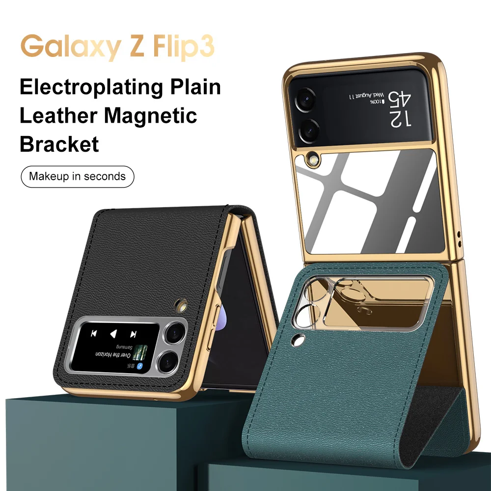 

Чехол-книжка для Samsung Galaxy Z 3, нескользящий складной чехол для телефона с карманом для карт, ударопрочный деловой Ультратонкий чехол для сото...