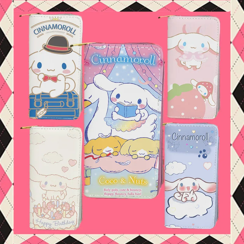 

Кошелек Sanrio Cinnamoroll, 10 стилей, недорогой кожаный кошелек для карт, милый кошелек для монет, чехол для телефона для женщин, девушек, друзей, фест...