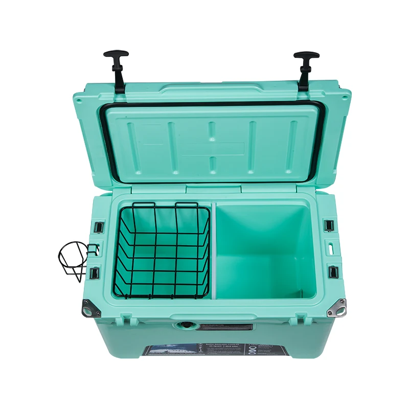 

Ship from US 45L green rotomolded plastic hard beverage cooler ice cooler box