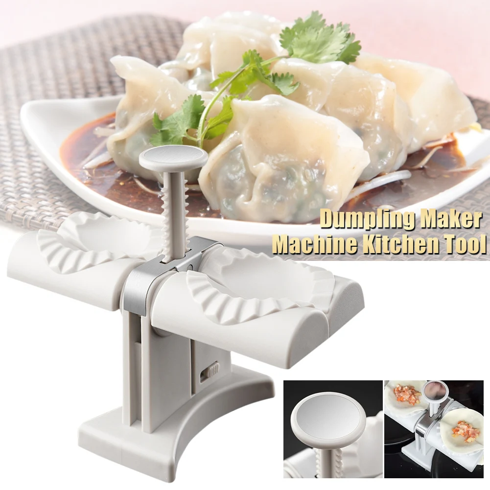 

Dumpling Maker Machine Kitchen Tool Double Head Press Dumpling Mold DIY Skin Wrapper DIY Empanadas Ravioli Mould Baking Tool
