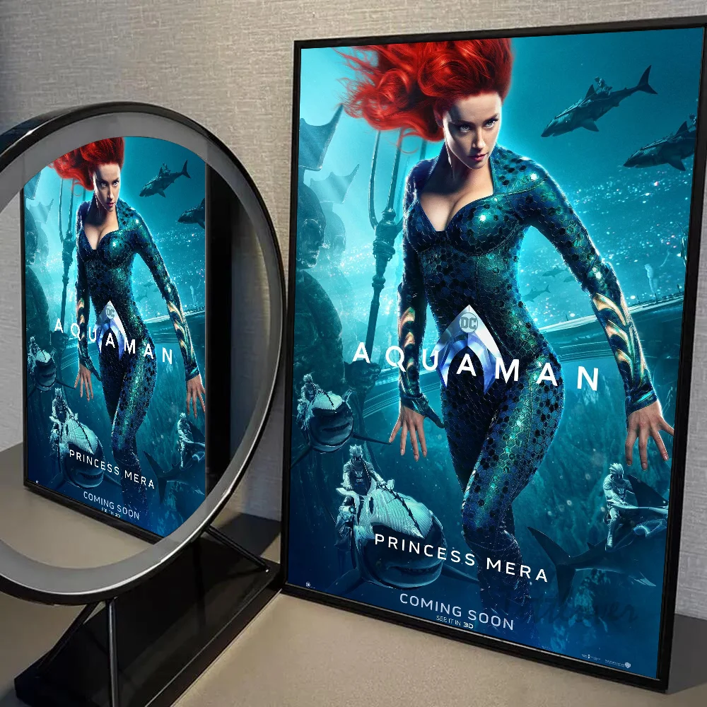 A-Aquaman Superhero Movie Poster Wall Art Home Decor Room Digital Painting Living Restaurant Kitchen