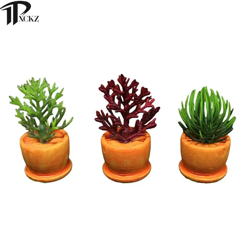 

Dollhouse Micro Landscape Succulent Potted Moss Green Plant Decorations Simulation Mini Potted Plant Model Toys