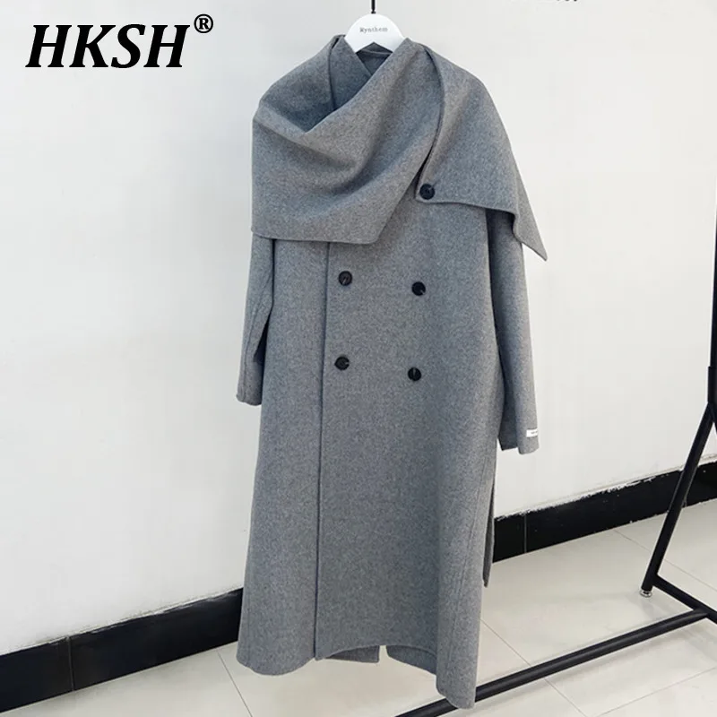 HKSH 2024 осенне-зимнее новое женское элегантное кашемировое пальто шаль шарф