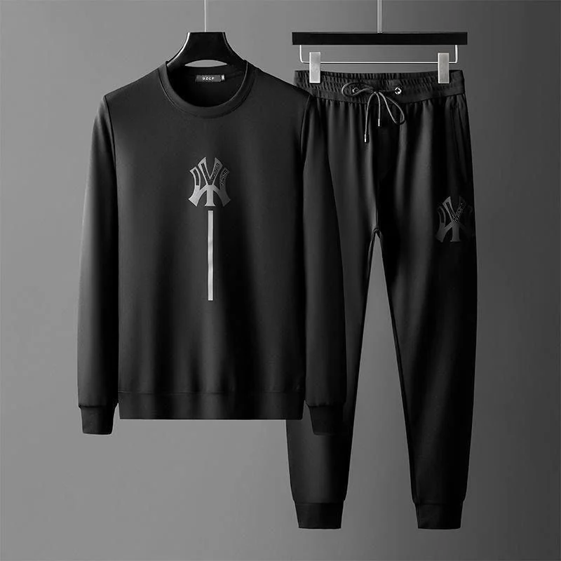 

Роскошный брендовый красный спортивный мужской комплект модная брендовая одежда мой пуловер с круглым вырезом Повседневная из двух предме...