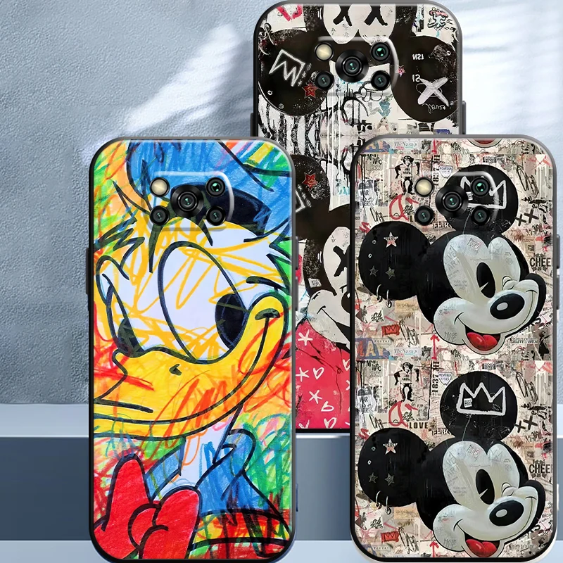 

Disney Mickey Fashion Graffiti For Xiaomi Poco M3 X3 Pro NFC X3 F3 GT Phone Case Coque Soft Liquid Silicon Carcasa Shockproof
