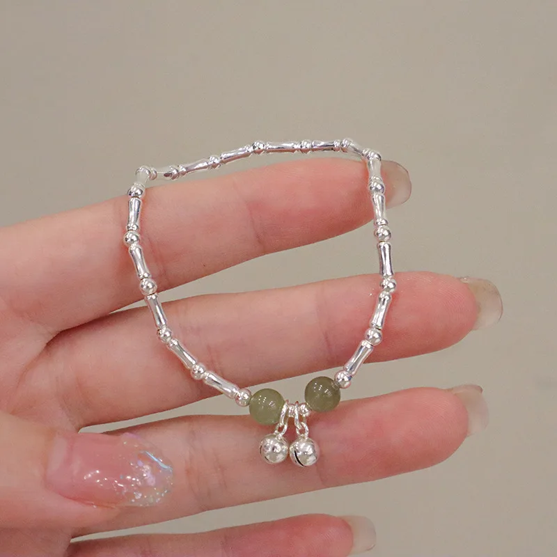 

Искусственное Серебро S925 с маленьким и чистым и свежим, колокольчик играет роль hetian jade hand string of small gift