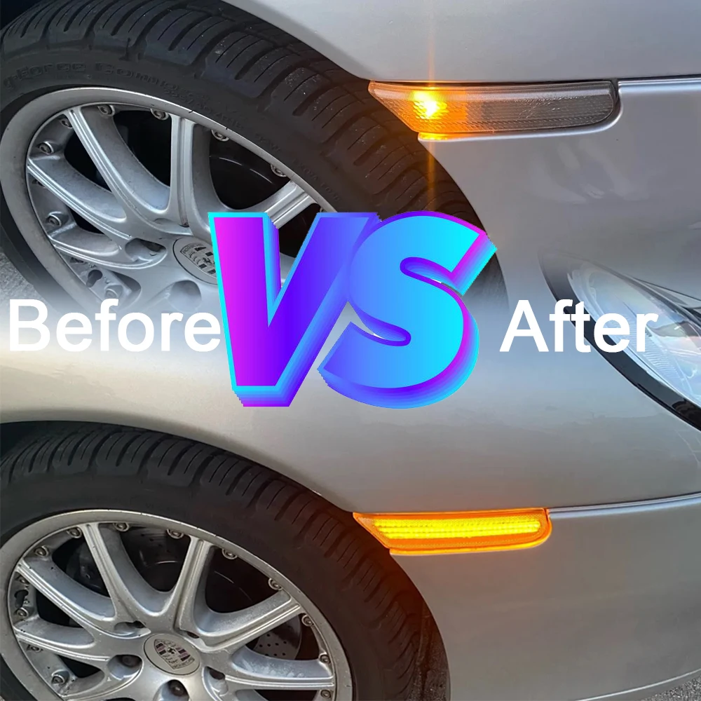 1 пара светодиодных повторных мигалок Canbus боковой габаритный фонарь для Porsche Boxster