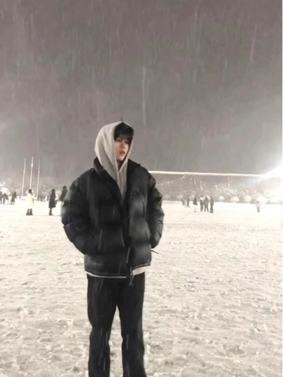 Solid Black down Jacket Cotton-padded Clothes Men's Winter Stand Collar Thickened Coat Outerwear Trendy Brand High-Grade...