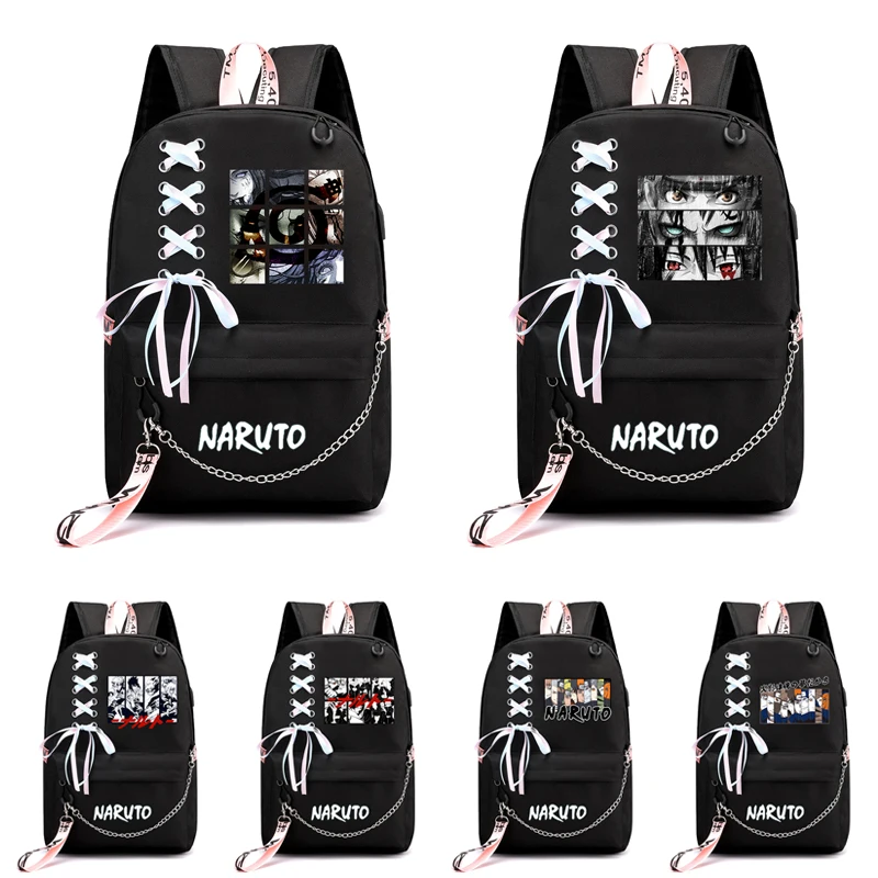 

Рюкзак с рисунком аниме Наруто, школьный ранец для подростков, сумка для книг с мультипликационным рисунком, Детская уличная сумка для мальчиков и девочек