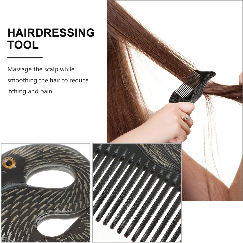 2 шт. расческа с черным лебединым рогом креативный массаж волос парикмахерский