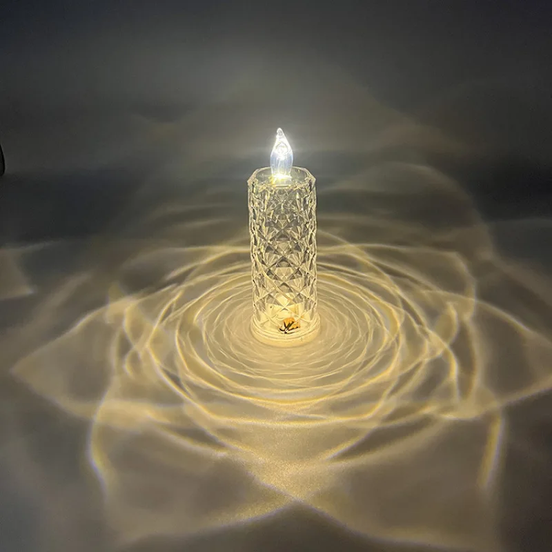 Rose Pattern Halo Candle Lights to Set the Mood Night Lights