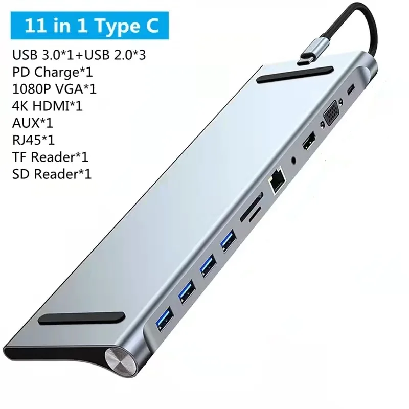 

Адаптер USB Type-C, 11 в 1, USB Type-C