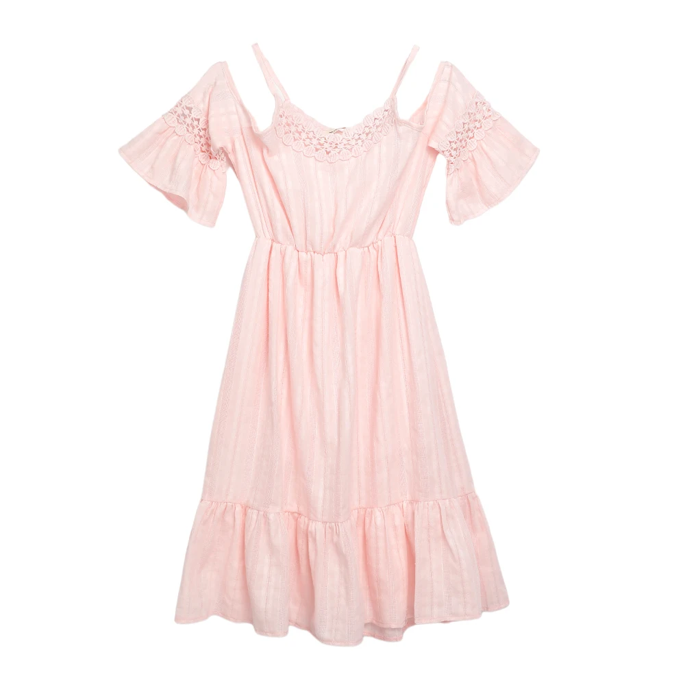 Летние Детские платья для девочек милое пляжное платье принцессы элегантный