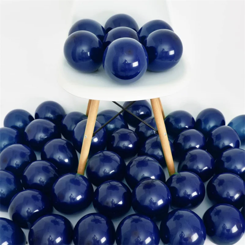 

50 Pcs 5 Inch Navy Blue Balloons, Navy Blue Latex Balloons for Baby Shower Blue Theme Birthday Graduation Party Decorations