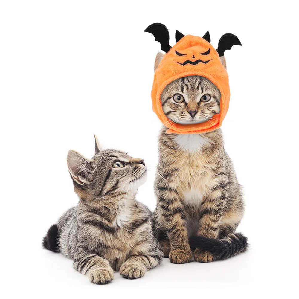 

Halloween Pet Hat Dog Dress Up Pumpkin Bat Party Headwear Cat Kitten Headgear Ghost Festival Party Pet Costume Cat Supplies