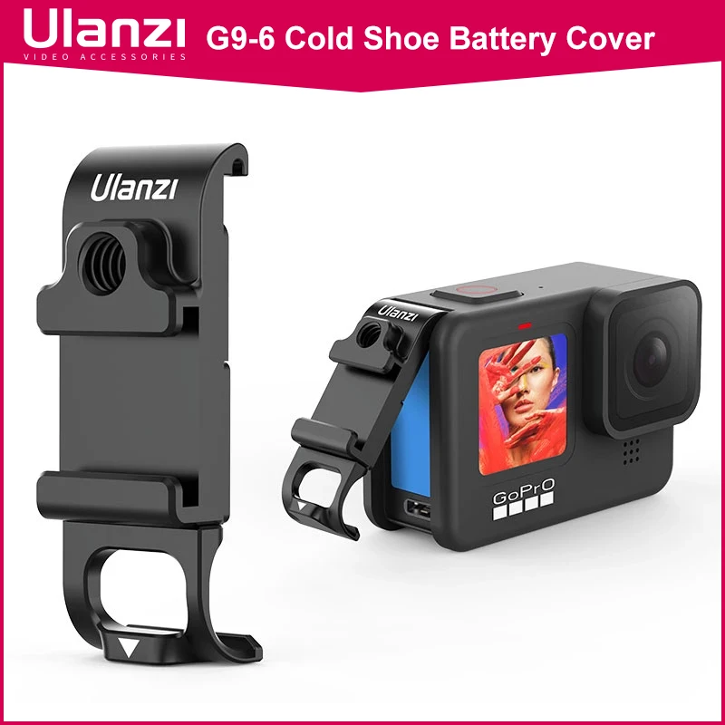 

Ulanzi G9-6 Metal MultiFunction Battery Cover For GoPro Hero 11 10 9 Black 1/4'' Screw Cold Shoe Mount Fill Light Microphone