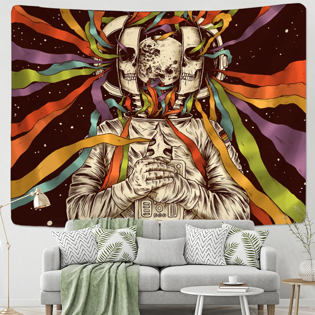 

Simple Skull Lover Tapestry Wall Hanging Bohemian Flowers Wall Tapestry Mandala Wall Art Decoration
