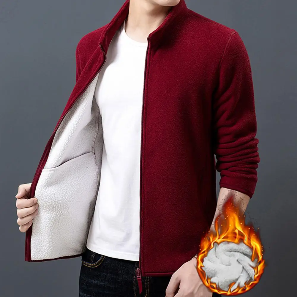

2020 New Fashion Thick Velvet Wind Breaker Fleece Jackets Mens Autumn Winter Trend Overcoat Slim-Fit Casual Coat Men Clothing