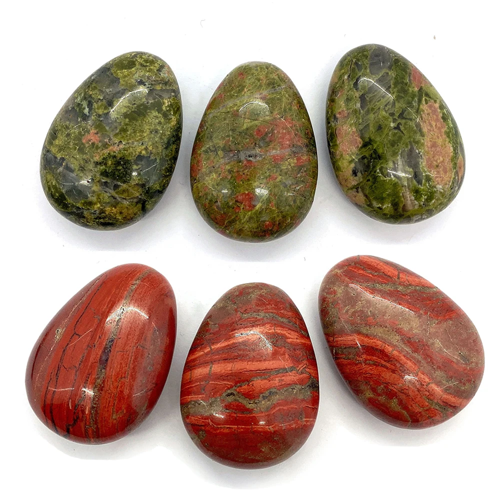 

Unakite Beads for Jewelry Making Beads Water Drop Shape Gem 27x38mm No Holes Natural Stones DIY Necklace Earrings Beads