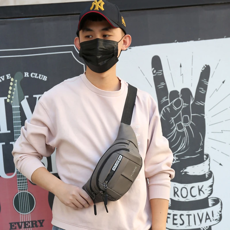 

Outdoor Waist Bag Waterproof Waist Bum Bag Running Jogging Belt Pouch Zip Fanny Pack Mobile Phone Bag Oxford Cloth Chest Bag