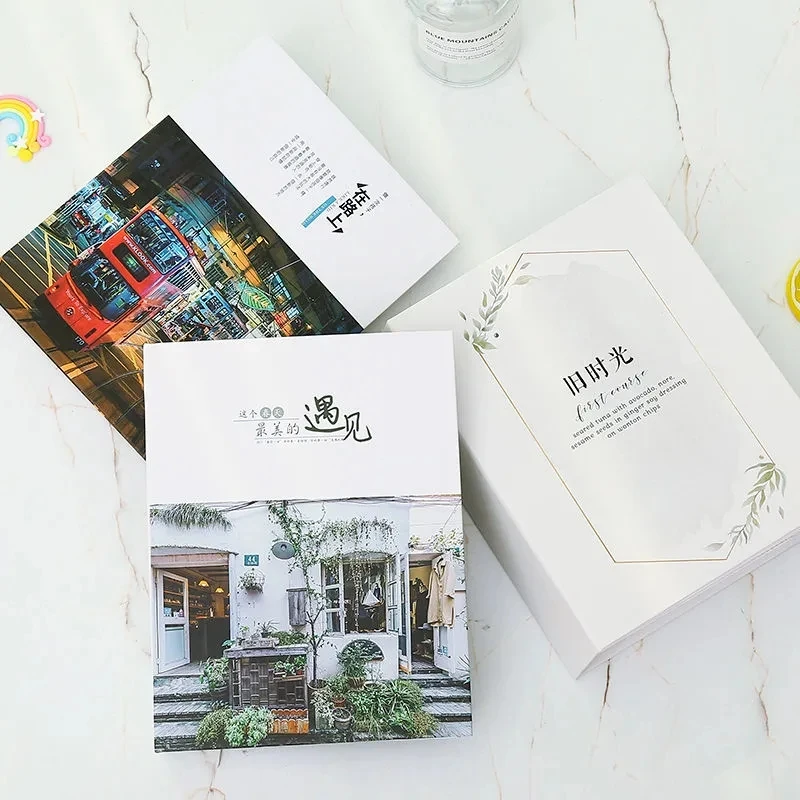 7-inch 100 Sheets Insert Style Home Photo Album Record Baby Growth Process Photo Album Student Graduation Commemorate Book Gift