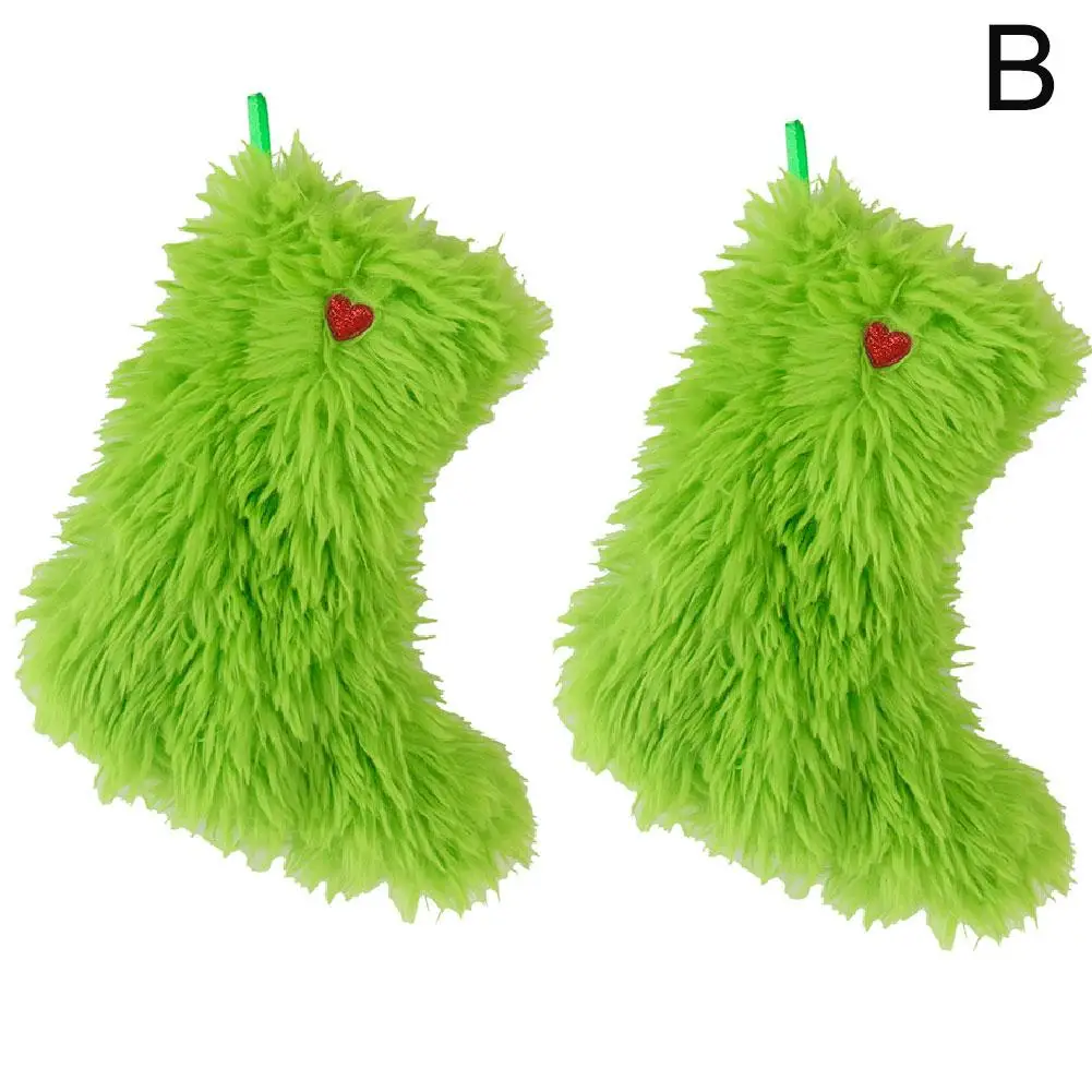 Рождественские украшения Зеленые чулки Украшение дома места Поставки Grinch
