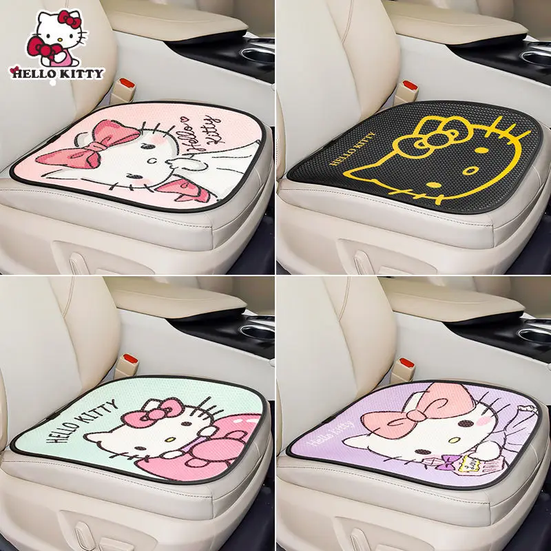 

Kawaii Sanrio Car Seat Cushion Hello Kitty Anime Protection Cover Back Mesh Non-Slip Cushions Cartoon Cute Accessories Ornaments