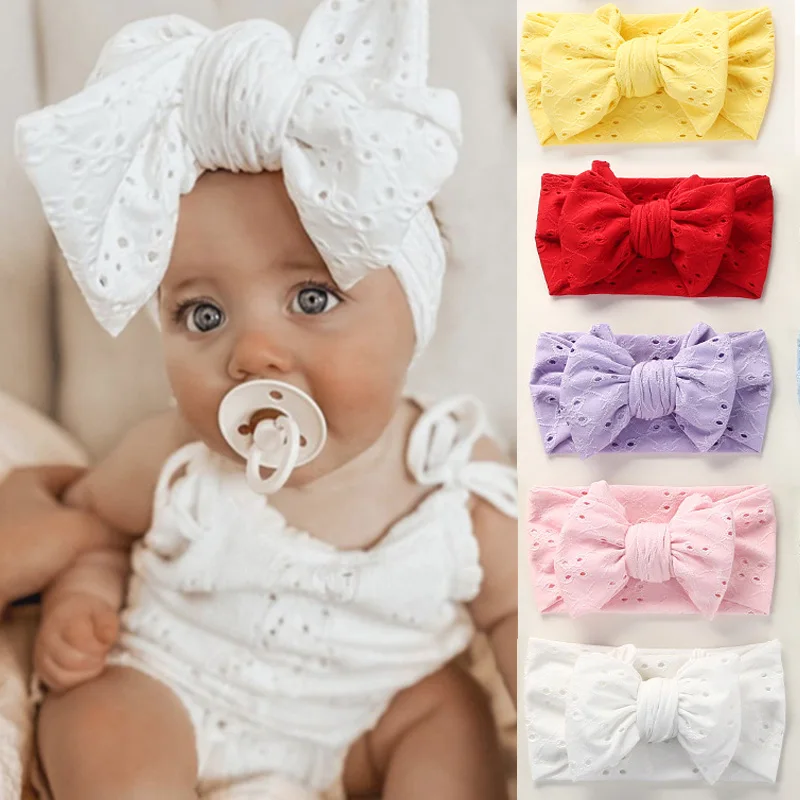 

1Pcs Newborn Baby Headband For Girls Elastic Double Layer Bow Children Turban Baby Bow Soft Nylon Kids Headwear Hair Accessories