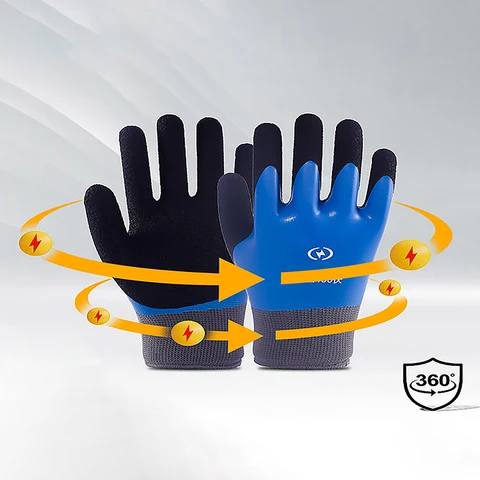 1 пара изолирующих перчаток, антиэлектрические защитные перчатки, резиновые рабочие нескользящие защитные изолированные перчатки для электрика