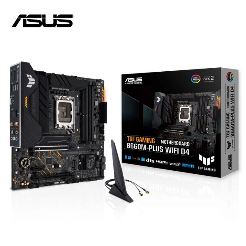 

ASUS TUF GAMING B660M-PLUS WIFI D4 Материнская плата Intel B660 128G USB 3,2 SATA M.2 поддержка процессора 12-го поколения LGA 1700