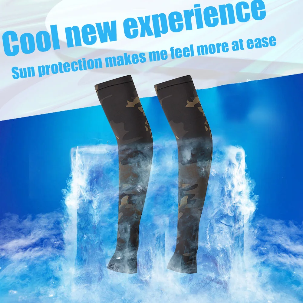 

2pcs UV Protection Fishing Arm Sleeves Soft Ice Silk Fabric Comfortable Touch Cool Fitness Outdoor Fishing Arm Guards Tools