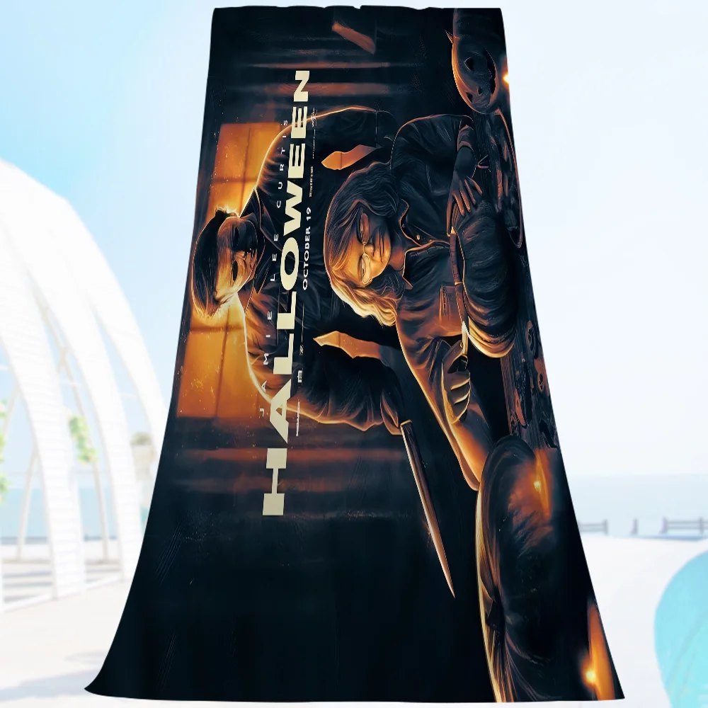 Horror Movies Halloween Michael Myers Microfiber Beach Towel Absorbent Quick Dry Swimming Resort Mountain Climbing