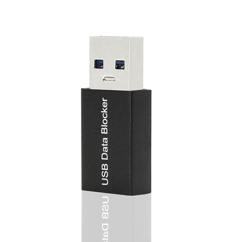 

5 шт., USB-блокировщик данных, только зарядка, USB-блокировщик, адаптер для блокировки синхронизации данных, защита от загрязнения, черный