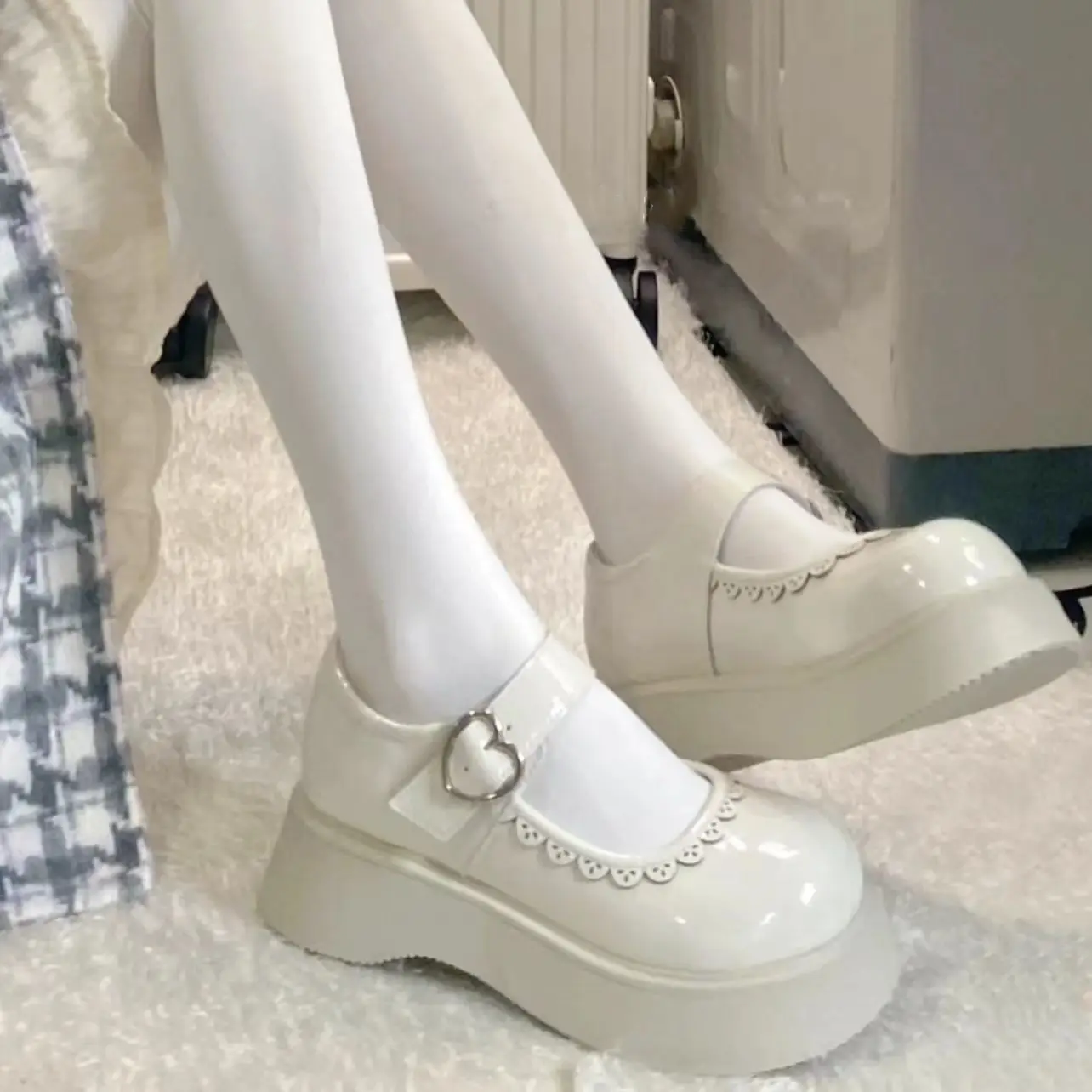 

Gothic Lolita Pumps Women Platform Mary Jane Shoes Harakuju Jk Student Girls Japanese High Heels Women's Spring Leather Shoes