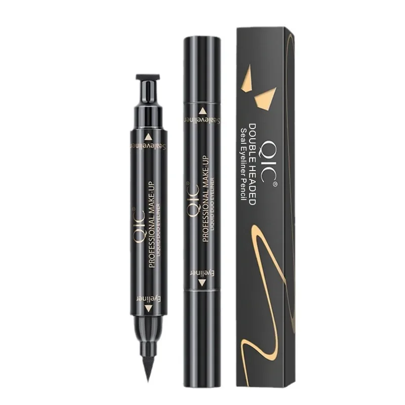 2 в 1 карандаш-подводка для глаз с крылатыми штампами водостойкий Быстросохнущий