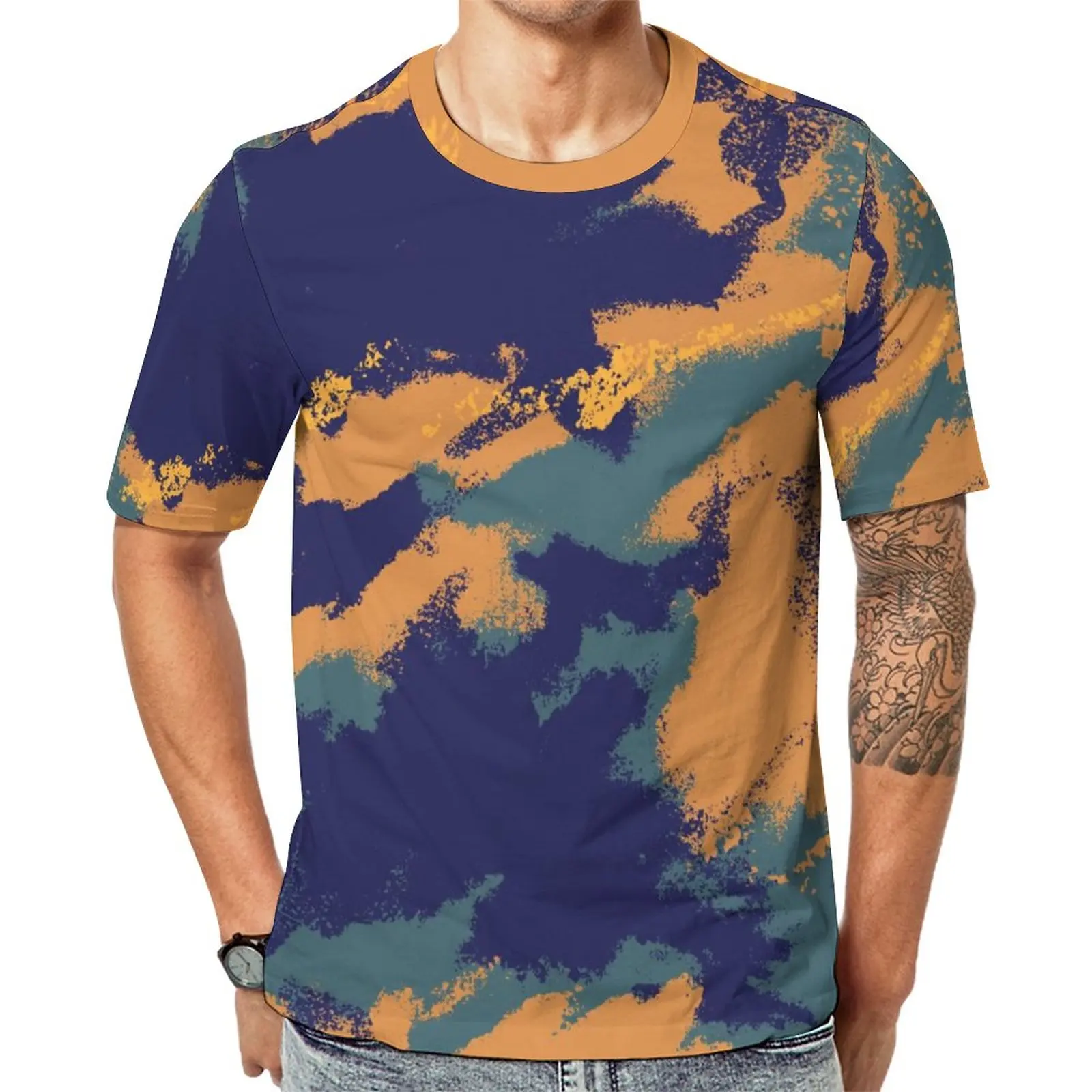 

Футболка мужская с круглым вырезом, 100% хлопок, лето